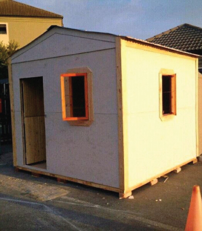 Completed Nutec home project with a porch